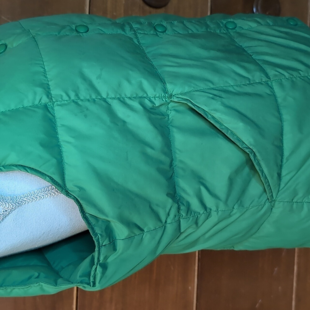 LAND’S END Down Filled Quilted Vest BRIGHT Green WMS Size M - Picture 6 of 14